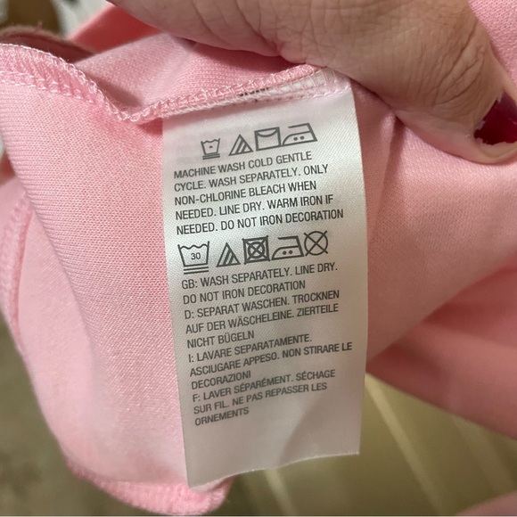 linea by louis dell'olio Embroidered Pink Zip Up Hoodie Sweater - Picture 4 of 8